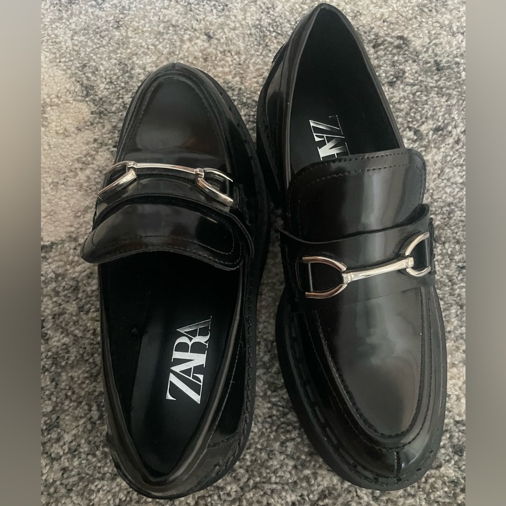 Zara Buckled Loafers, Women’s size 36, (5.5 in US)
